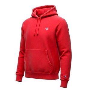 VTG 90s Champion Reverse Weave Red Hoodie Sweatshirt M Y2K Blokecore Brocore
